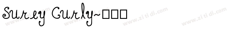 Surey Curly字体转换
